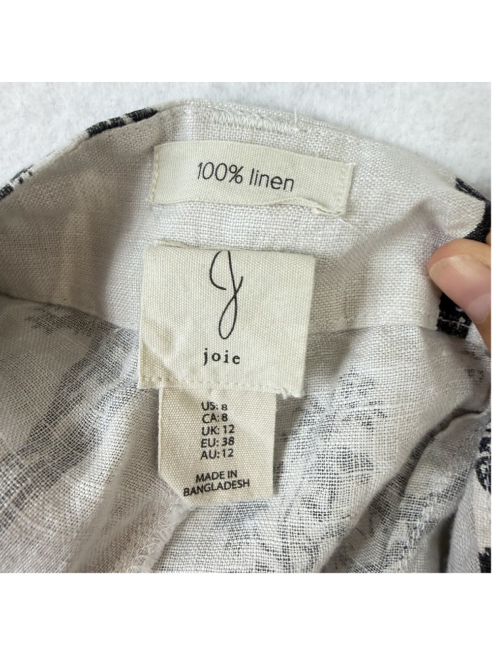 Joie Linen Lightweight Wide Leg Pants Size 8 Artist Painting Toile de Jouy Print - Picture 7 of 7